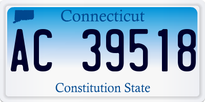 CT license plate AC39518