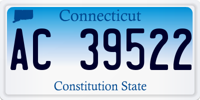 CT license plate AC39522