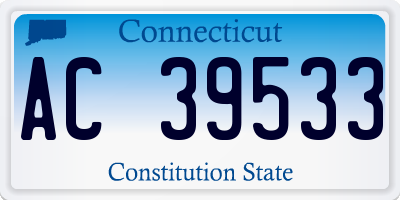 CT license plate AC39533