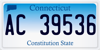 CT license plate AC39536