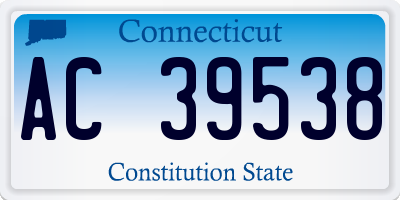 CT license plate AC39538