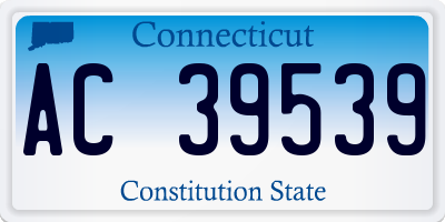 CT license plate AC39539