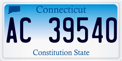 CT license plate AC39540