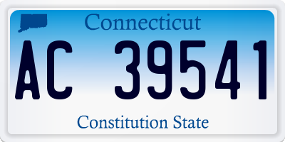CT license plate AC39541
