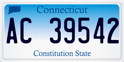 CT license plate AC39542