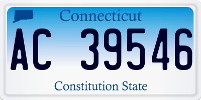 CT license plate AC39546