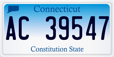 CT license plate AC39547