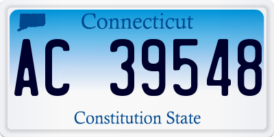 CT license plate AC39548