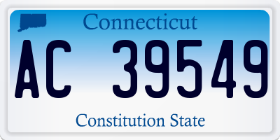 CT license plate AC39549
