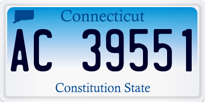 CT license plate AC39551