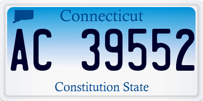 CT license plate AC39552