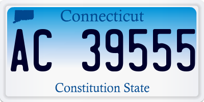 CT license plate AC39555