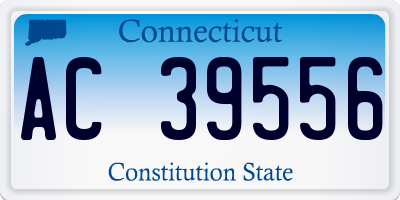CT license plate AC39556