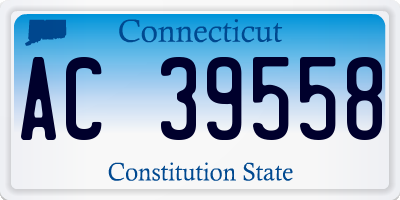 CT license plate AC39558