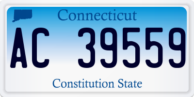 CT license plate AC39559