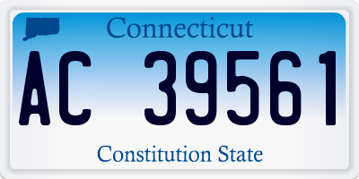 CT license plate AC39561