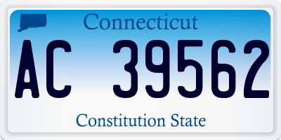CT license plate AC39562
