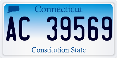 CT license plate AC39569