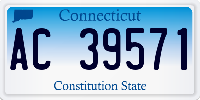CT license plate AC39571