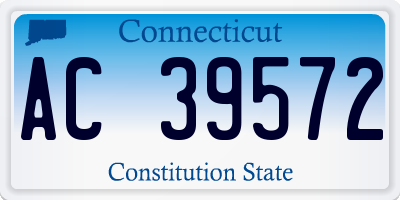 CT license plate AC39572