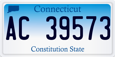 CT license plate AC39573