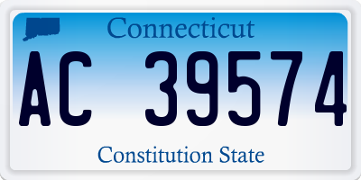 CT license plate AC39574
