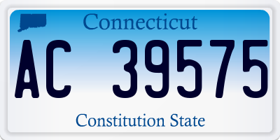 CT license plate AC39575