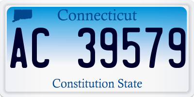 CT license plate AC39579
