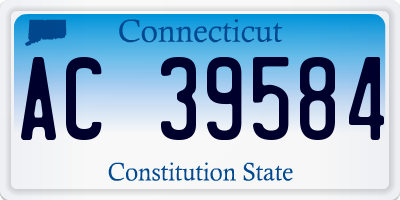 CT license plate AC39584