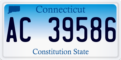 CT license plate AC39586