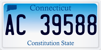 CT license plate AC39588