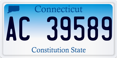 CT license plate AC39589