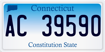 CT license plate AC39590