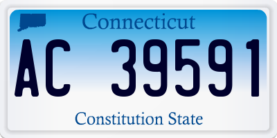 CT license plate AC39591