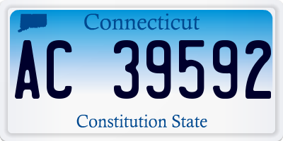 CT license plate AC39592