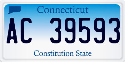 CT license plate AC39593