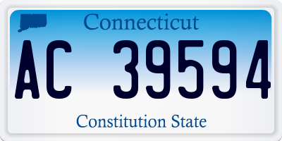 CT license plate AC39594