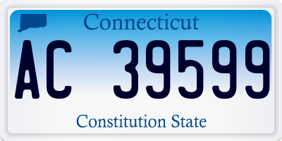 CT license plate AC39599