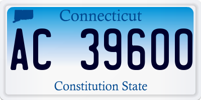 CT license plate AC39600
