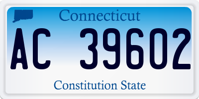 CT license plate AC39602