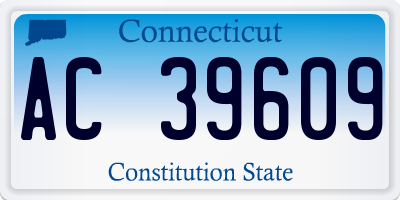 CT license plate AC39609