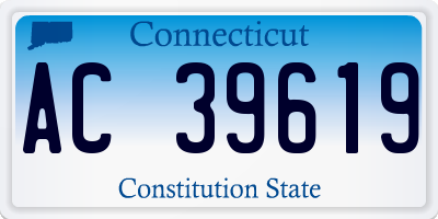 CT license plate AC39619