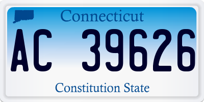 CT license plate AC39626