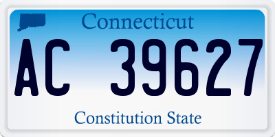 CT license plate AC39627