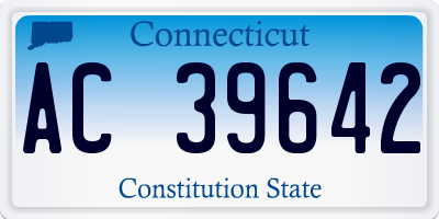 CT license plate AC39642