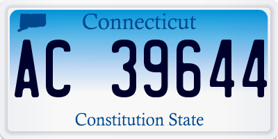 CT license plate AC39644