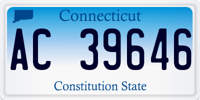 CT license plate AC39646
