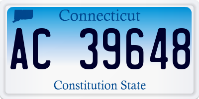 CT license plate AC39648