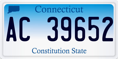 CT license plate AC39652