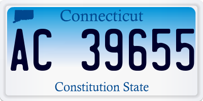 CT license plate AC39655